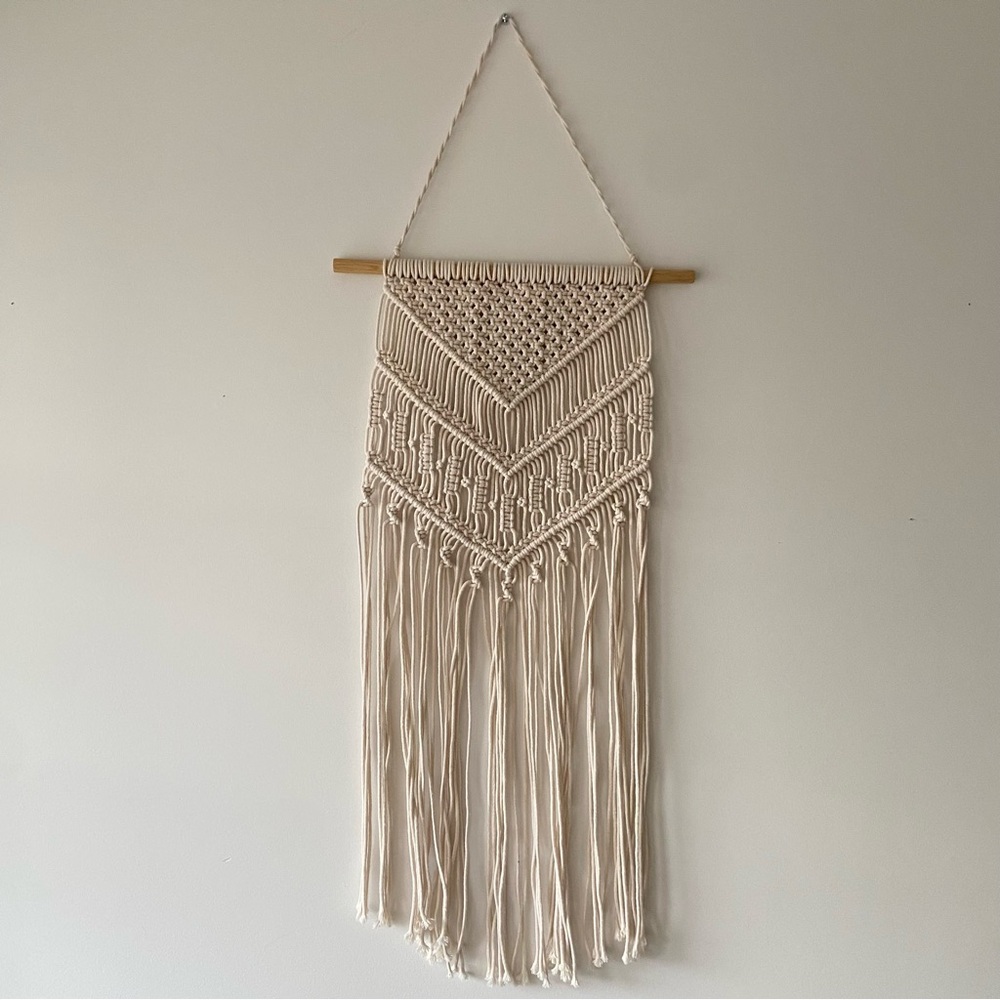 Handmade Macramé Wall Hanging - Cream Boho Decor